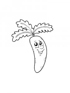 Carrot coloring page 21 - Free printable