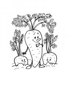 Carrot coloring page 32 - Free printable