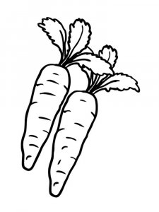 Carrot coloring page 1 - Free printable