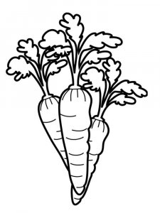Carrot coloring page 2 - Free printable