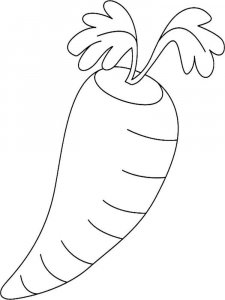 Carrot coloring page 8 - Free printable