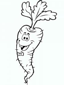 Carrot coloring page 9 - Free printable