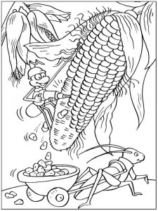Corn coloring page 16 - Free printable
