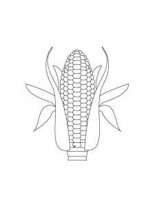 Corn coloring page 18 - Free printable