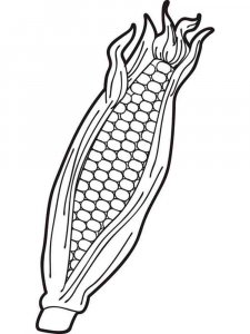 Corn coloring page 1 - Free printable