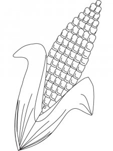 Corn coloring page 2 - Free printable