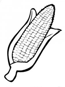 Corn coloring page 4 - Free printable