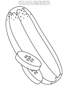 Cucumber coloring page 1 - Free printable