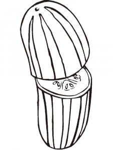 Cucumber coloring page 12 - Free printable