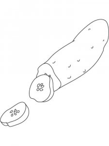 Cucumber coloring page 5 - Free printable