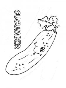 Cucumber coloring page 6 - Free printable