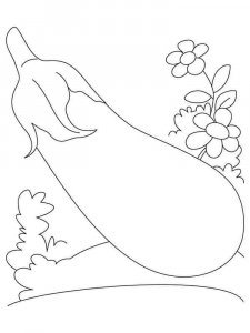 Eggplant coloring page 3 - Free printable