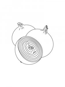 Onion coloring page 20 - Free printable