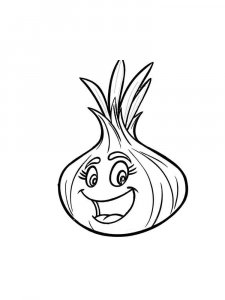 Onion coloring page 25 - Free printable