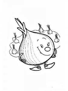 Onion coloring page 2 - Free printable