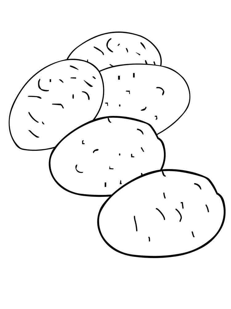 New Potato Coloring Page for Kids