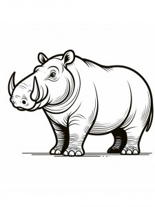 Babirusa coloring page - picture 10