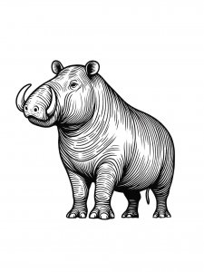 Babirusa coloring page - picture 13