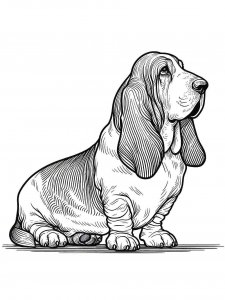 Basset Hound coloring page - picture 25