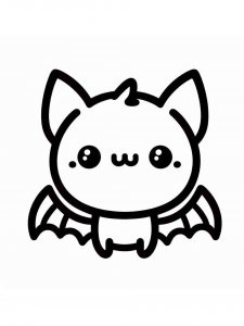 Bat coloring page - picture 17