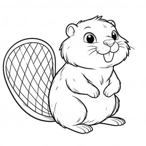 Beaver coloring page - picture 10