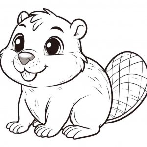 Beaver coloring page - picture 11