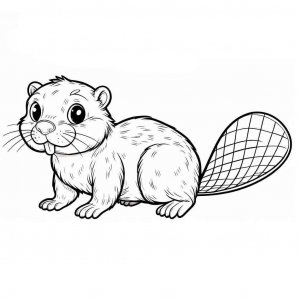 Beaver coloring page - picture 12