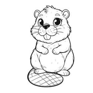 Beaver coloring page - picture 13