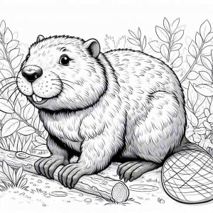 Beaver coloring page - picture 15