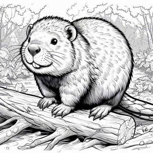 Beaver coloring page - picture 18