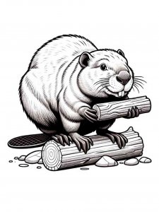 Beaver coloring page - picture 19
