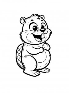 Beaver coloring page - picture 20