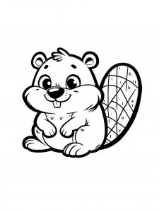 Beaver coloring page - picture 21