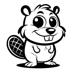 Beaver coloring page - picture 22