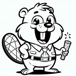 Beaver coloring page - picture 23