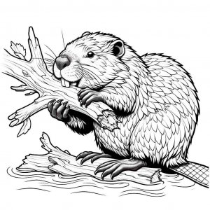 Beaver coloring page - picture 25