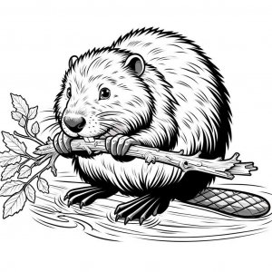 Beaver coloring page - picture 26