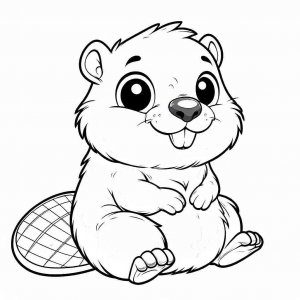 Beaver coloring page - picture 6