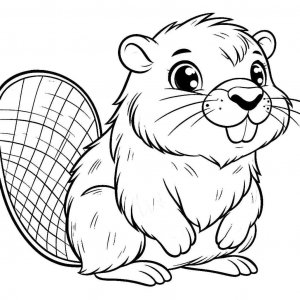 Beaver coloring page - picture 8