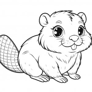 Beaver coloring page - picture 9