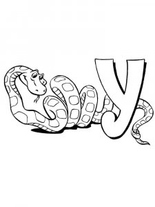 Boa snake coloring page - picture 12