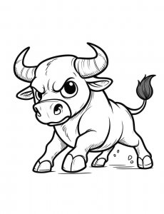 Bull coloring page - picture 44