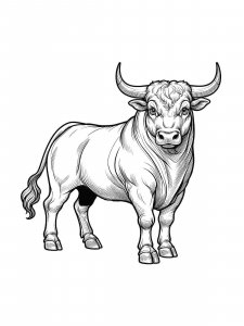 Bull coloring page - picture 46