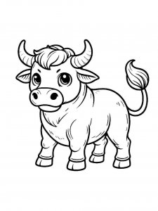 Bull coloring page - picture 47
