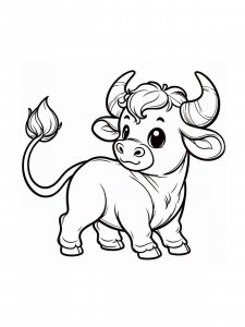 Bull coloring page - picture 50