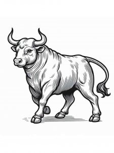 Bull coloring page - picture 52