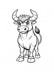 Bull coloring page - picture 53