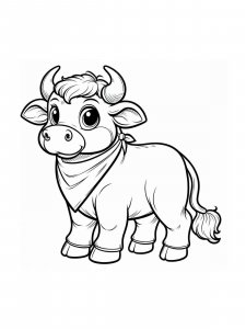 Bull coloring page - picture 54