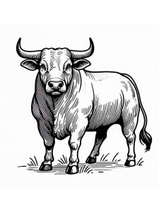 Bull coloring page - picture 55