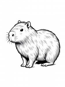 Capybara coloring page - picture 22